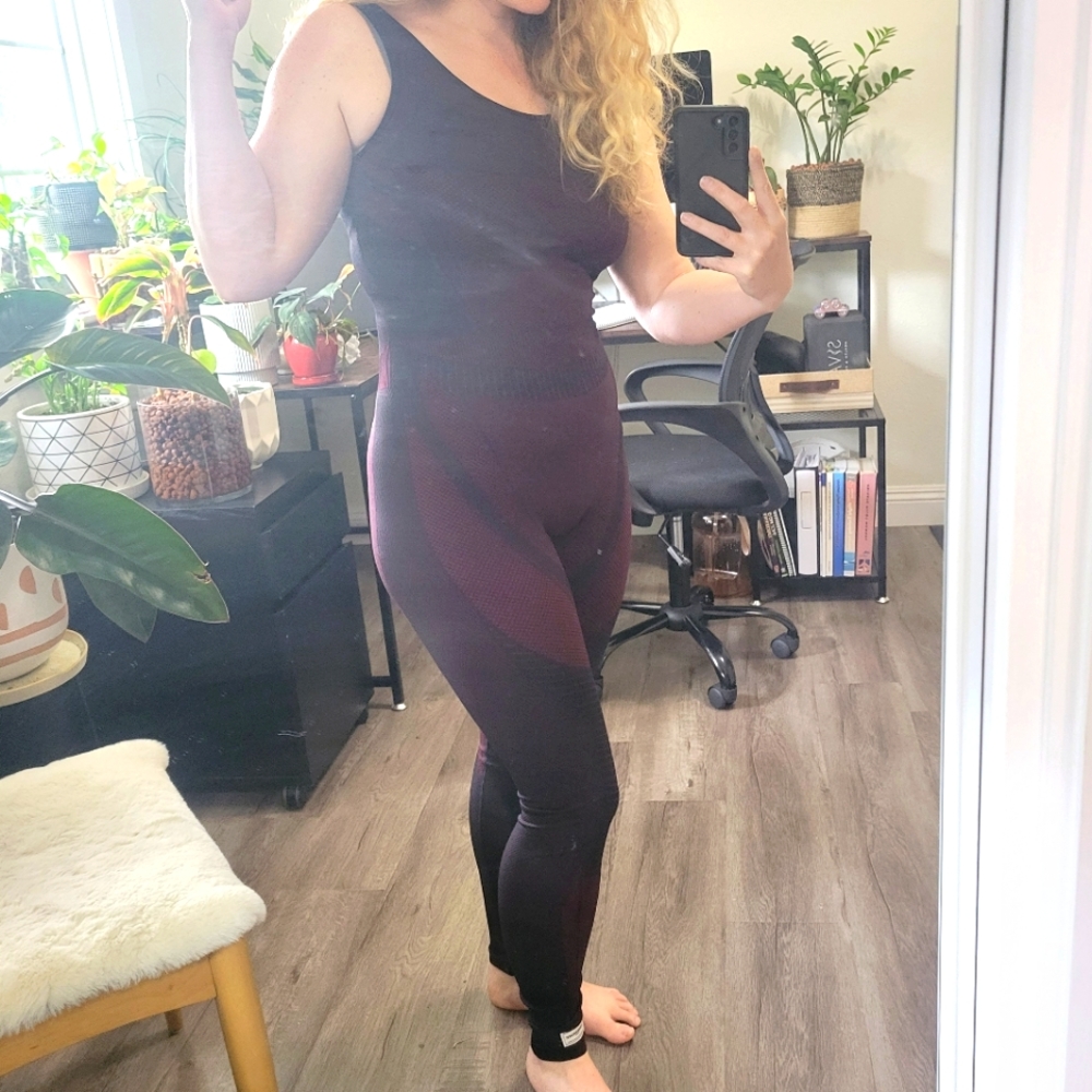 The Giving Movement Jumpsuits (set of 2, Solid Black and Burgundy/Black)